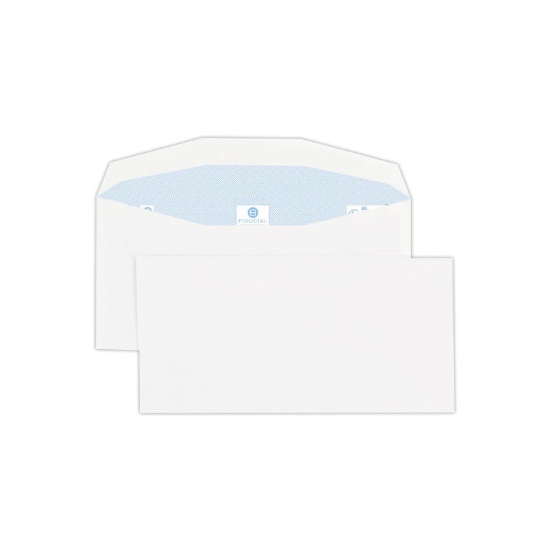 enveloppes MSPA blanches 114x229 80grgommées Fiducial  x1000 - Fiducial
