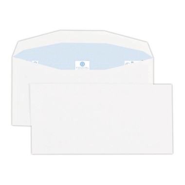 enveloppes MSPA blanches 114x229 80gr gommées.  x1000 - Fiducial