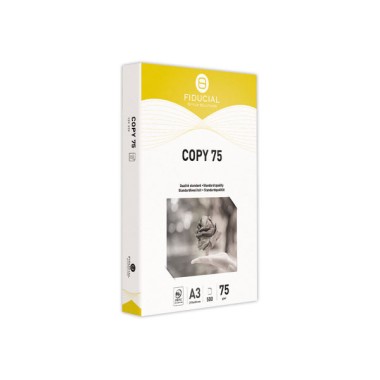 ramettes de 500 feuilles de papier blanc A3 75g COPY 75 FIDUCIAL  x3 - Fiducial