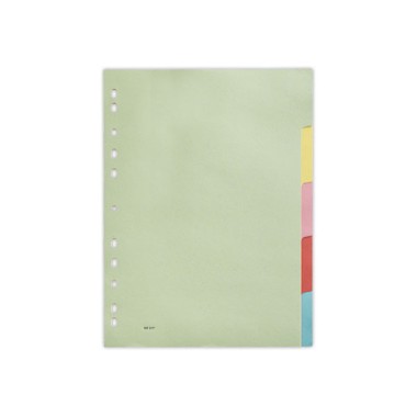 Jeu d'intercalaires carte 2,5/10e format A4 - 5 touches  - Fiducial