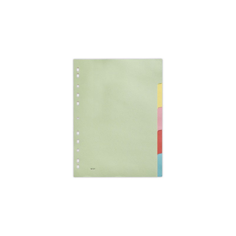 Jeu d'intercalaires carte 2,5/10e format A4 - 5 touches  - Fiducial