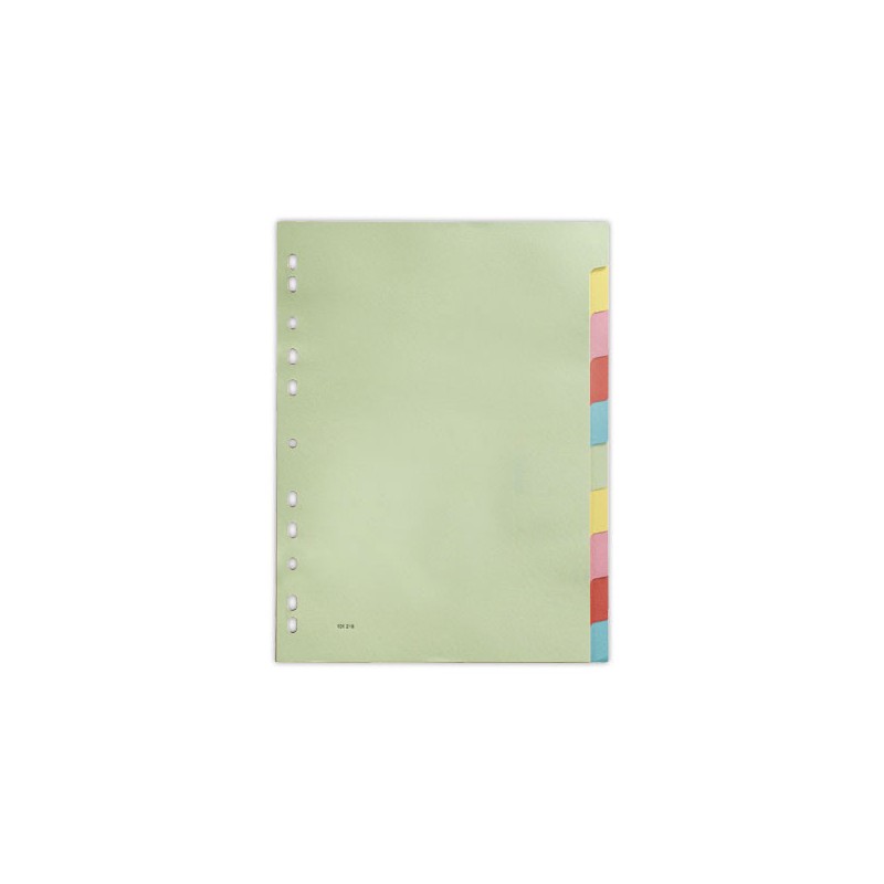 Jeu d'intercalaires carte 2,5/10e format A4 - 10 touches  - Fiducial