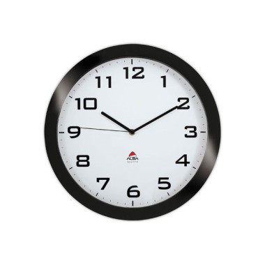Horloge murale silencieuse noire 38 cm  - Fiducial