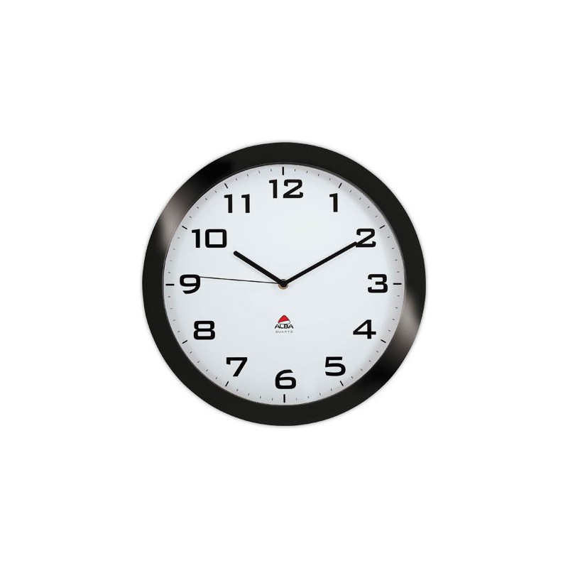 Horloge murale silencieuse noire 38 cm  - Fiducial