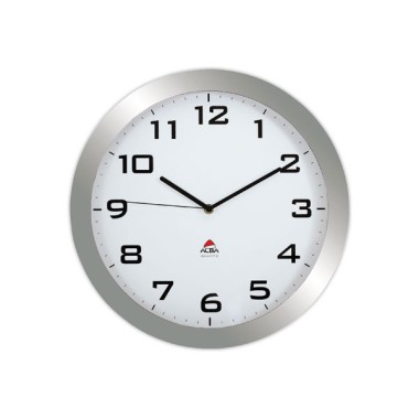 Horloge murale silencieuse gris métal 38 cm  - Fiducial