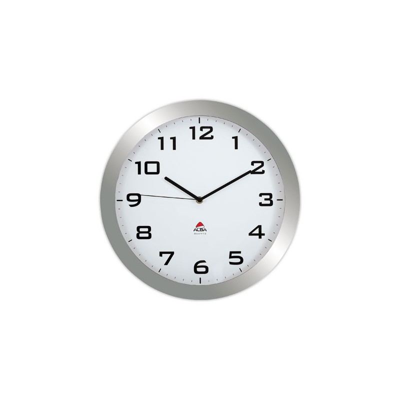 Horloge murale silencieuse gris métal 38 cm  - Fiducial