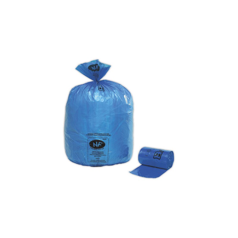Sacs à déchets 50L NF BLEU  x25 - Fiducial