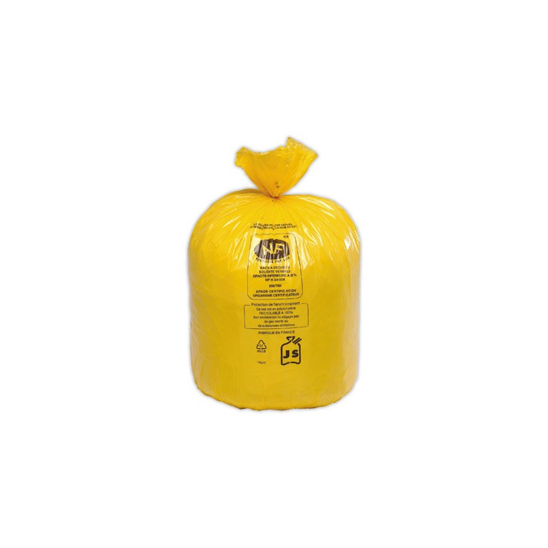 Sacs à déchets 50L NF jaune  x25 - Fiducial