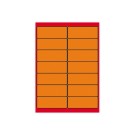 Planches d'étiquettes L99xH38,1 mm 1400 étiq/ boîte, orange vif  x100 - Fiducial