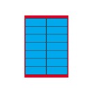 Planches d'étiquettes L99xH38,1 mm 1400 étiq/ boîte, bleu vif  x100 - Fiducial