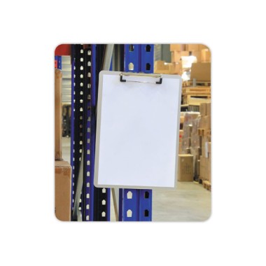 Plaque porte-bloc A4 alu aimanté  - Fiducial