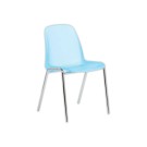 Chaise Charlotte translucide bleu  - Fiducial