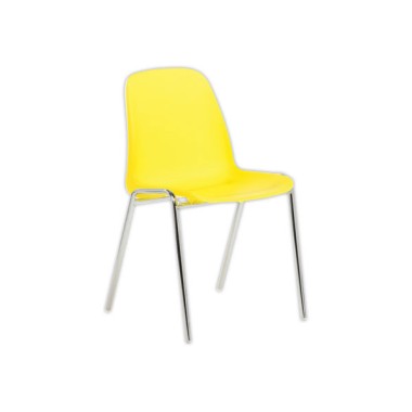 Chaise Charlotte translucide jaune  - Fiducial