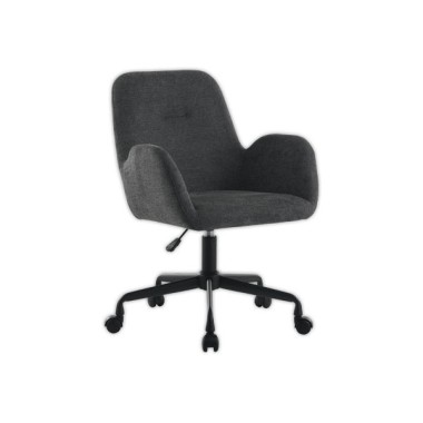 Fauteuils Tissu gris piétement à roulettes montés  x2 - Fiducial