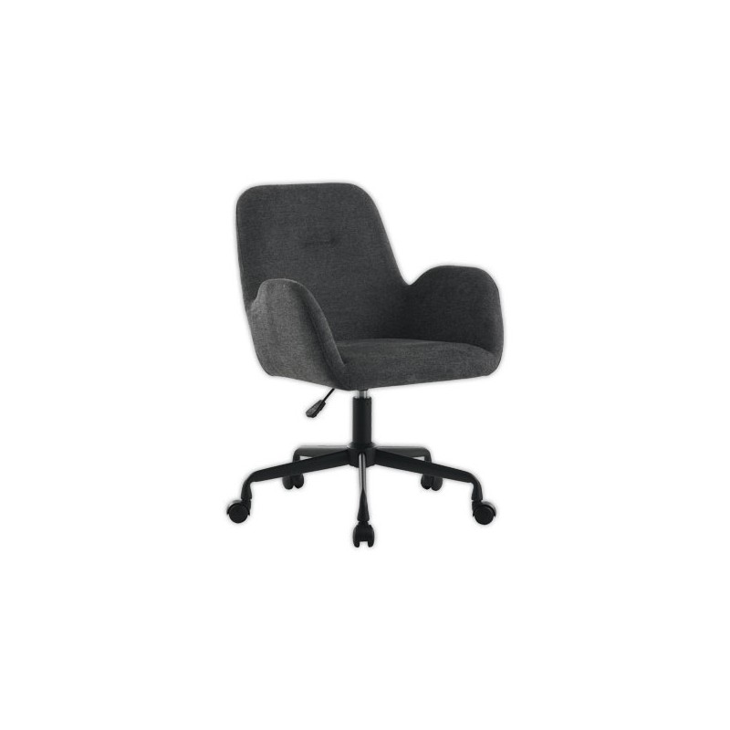 Fauteuils Tissu gris piétement à roulettes montés  x2 - Fiducial