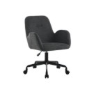 Fauteuils Tissu gris piétement à roulettes montés  x2 - Fiducial
