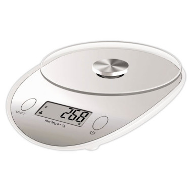 Pèse-lettres électronique 0.1g à 3kg écran LCD plateau en verre  - Fiducial