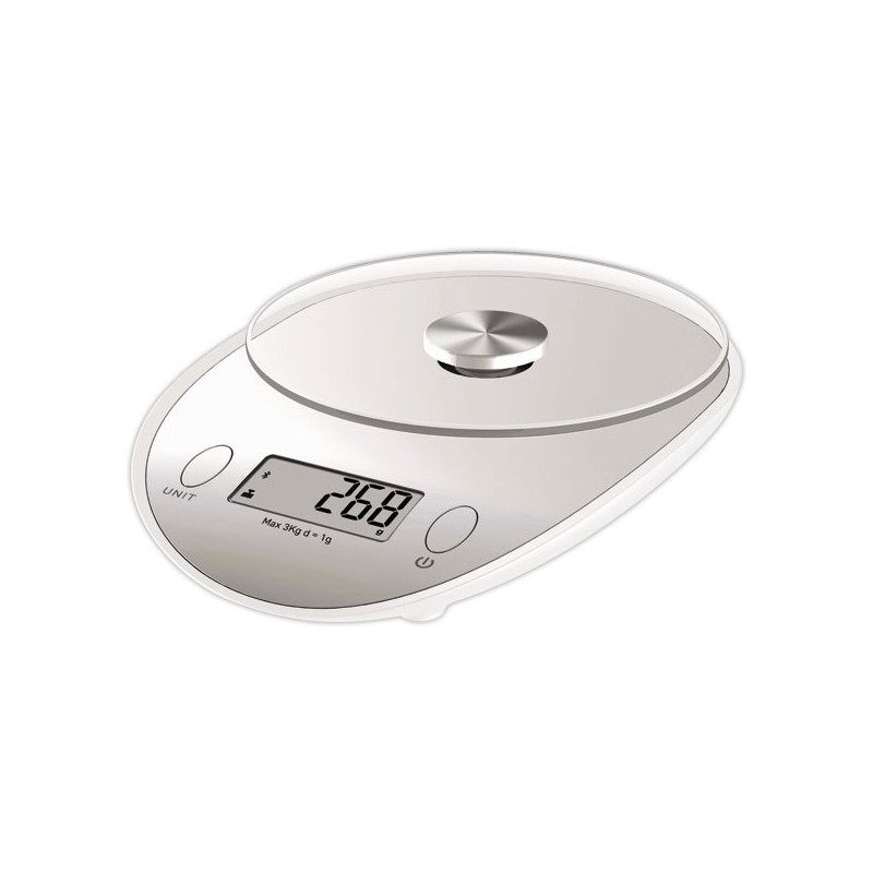 Pèse-lettres électronique 0.1g à 3kg écran LCD plateau en verre  - Fiducial