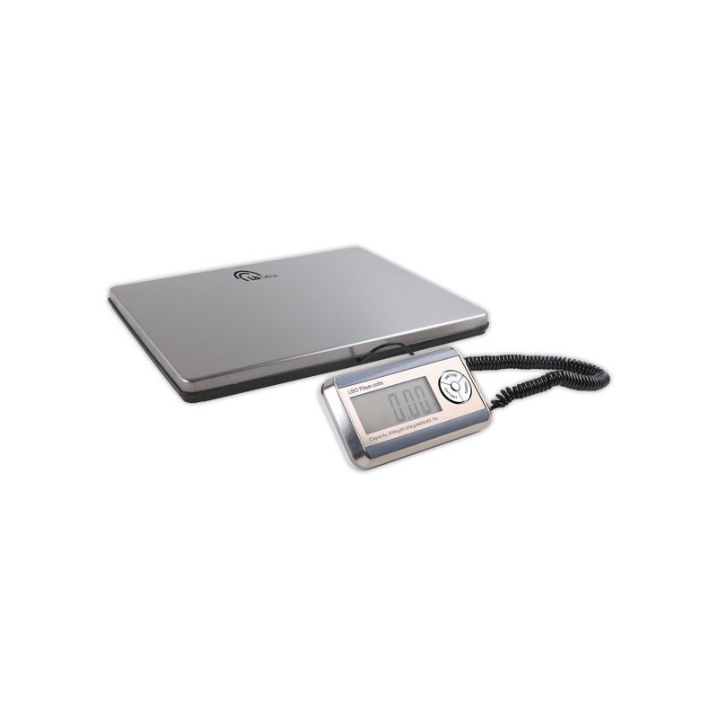 Pèse-colis électronique 200kg/50g écran LCD plateau XL en inox  - Fiducial
