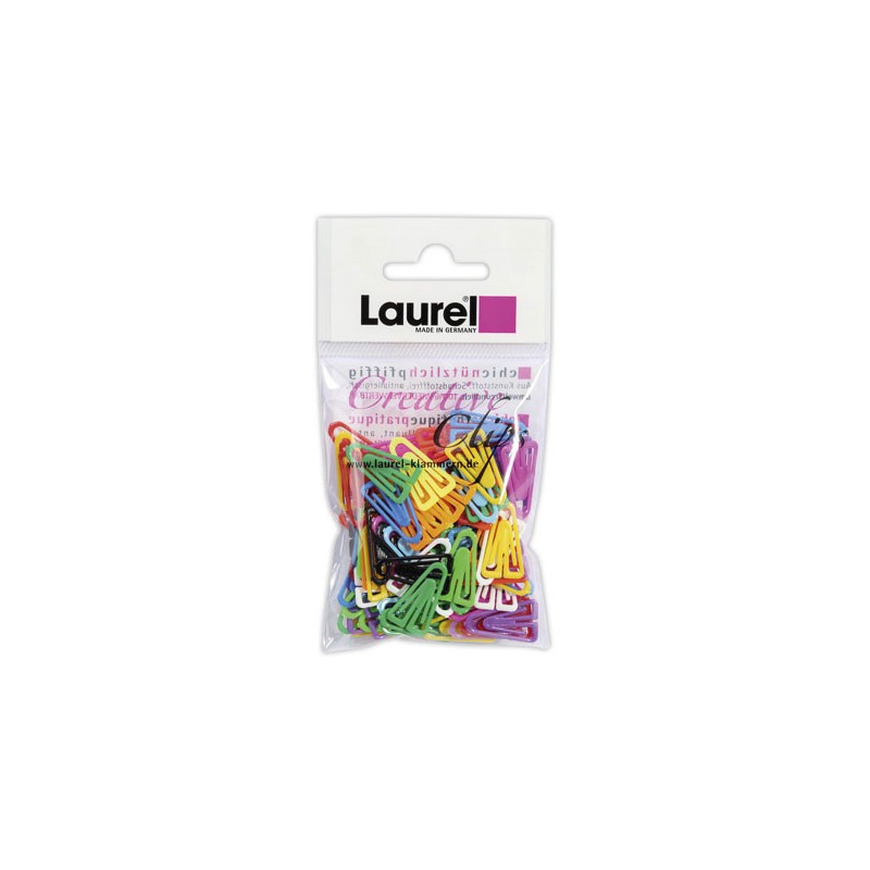 Trombones plastique opaque 25 mm coloris assortis  x100 - Fiducial