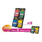 Pack avantage 600 index Post It 2,5x4,4 cm souples dont 100 offerts  - Fiducial