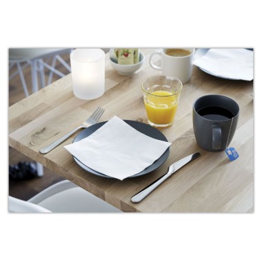 Serviettes ouate 2 plis FSC 33x33 cm uni blanc  x300 - Fiducial