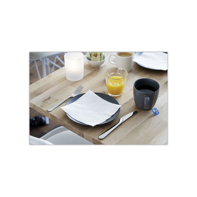 Serviettes ouate 2 plis FSC 33x33 cm uni blanc  x300 - Fiducial
