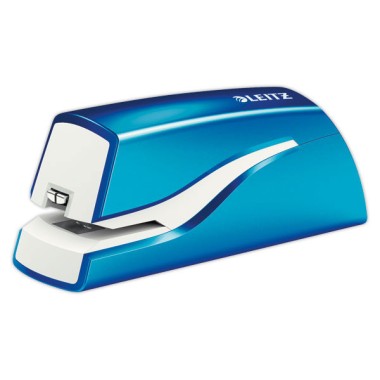 Agrafeuse électrique WOW à piles LEITZ - 10 feuilles - Bleu  - Fiducial