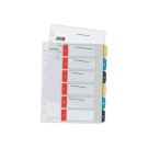 Jeu d'intercalaires imprimables LEITZ - A4 - 6 onglets  - Fiducial