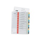 Jeu d'intercalaires imprimables LEITZ - A4 - 12 onglets  - Fiducial