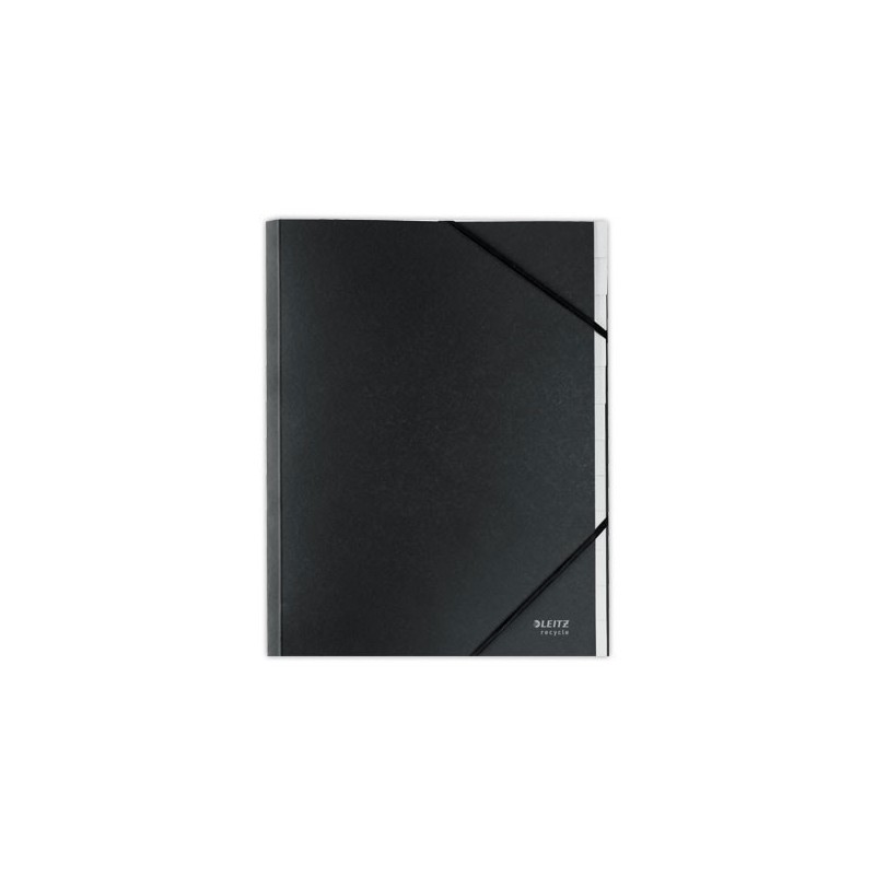Trieur avec élastiques LEITZ 6 touches - 100% recyclé - Noir  - Fiducial