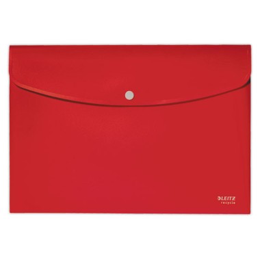Pochette pression Leitz PP recyclé A4 rouge  - Fiducial