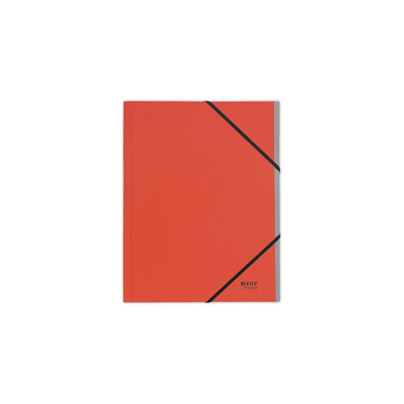 Trieur avec élastiques LEITZ 6 touches - 100% recyclé - Rouge  - Fiducial