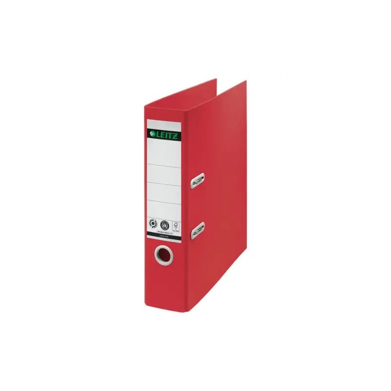 Classeurs à levier 180 LEITZ Recyclé A4 - Dos 8 cm - Rouge  - Fiducial
