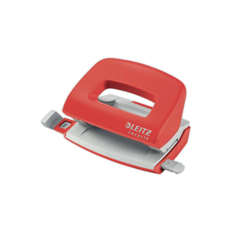 Perforateur Leitz Recycle 2 trous, 30 feuilles - rouge  - Fiducial