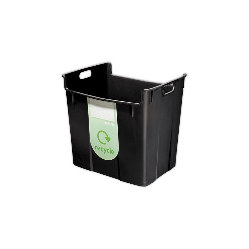 Corbeille à papier LEITZ - 40 litres en plastique - noir  - Fiducial