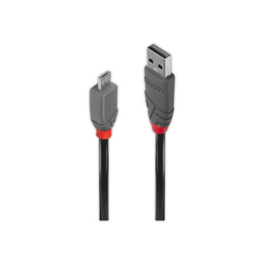 Câble USB 2.0 type A vers Micro-B, Anthra Line, 1m - LINDY  - Fiducial
