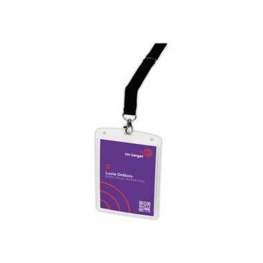 Badges pochette A6 avec tours de cou 14,8 x 10,5 cm  x10 - Fiducial