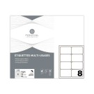 Planches d'étiquettes FIDUCIAL coins ronds 99,1 x67,7mm 800 étiq/boîte  x100 - Fiducial