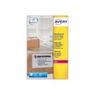 Boîte d'étiquettes inaltérables laser AVERY 99,1x57 mm 250 étiq/boîte  - Fiducial