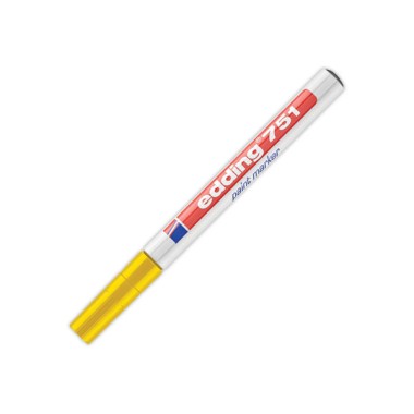 Marqueur peinture EDDING 751 - Pointe fine - jaune  - Fiducial