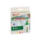 Surligneurs EDDING pointe large - ECOLINE E24 - Assortis  x4 - Fiducial