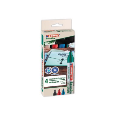 Marqueurs permanents Ecoline EDDING - E 21 - Ogive  x4 - Fiducial