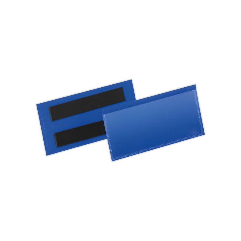 Pochettes logistiques magnétiques 100x38 mm bleu foncé  x50 - Fiducial