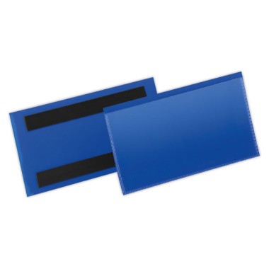 Pochettes logistiques magnétiques 150x67 mm bleu foncé  x50 - Fiducial