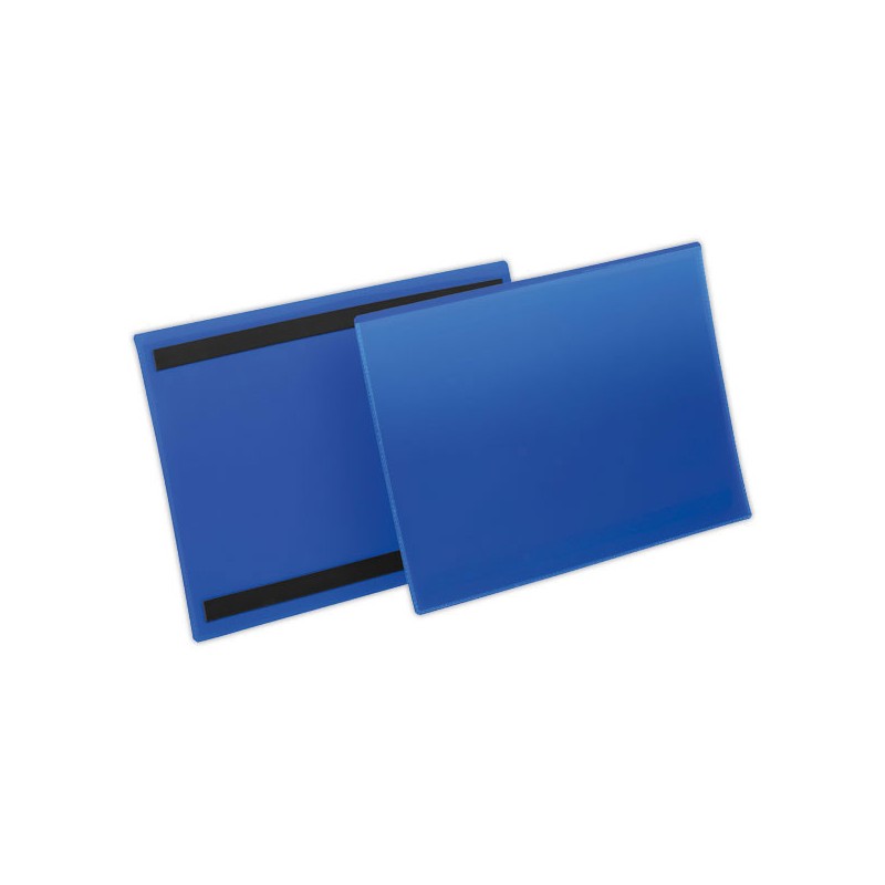 Pochettes logistiques magnétiques A4 paysage bleu foncé  x50 - Fiducial