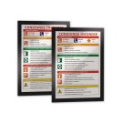 Pochettes adhésives de signalisation Duraframe - A5 - cadre Noir  x2 - Fiducial