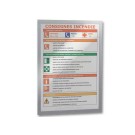 Pochettes adhésives de signalisation Duraframe - A3 - cadre alu  x2 - Fiducial