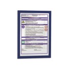 Pochettes adhésives de signalisation Duraframe - A4 - cadre bleu  x2 - Fiducial