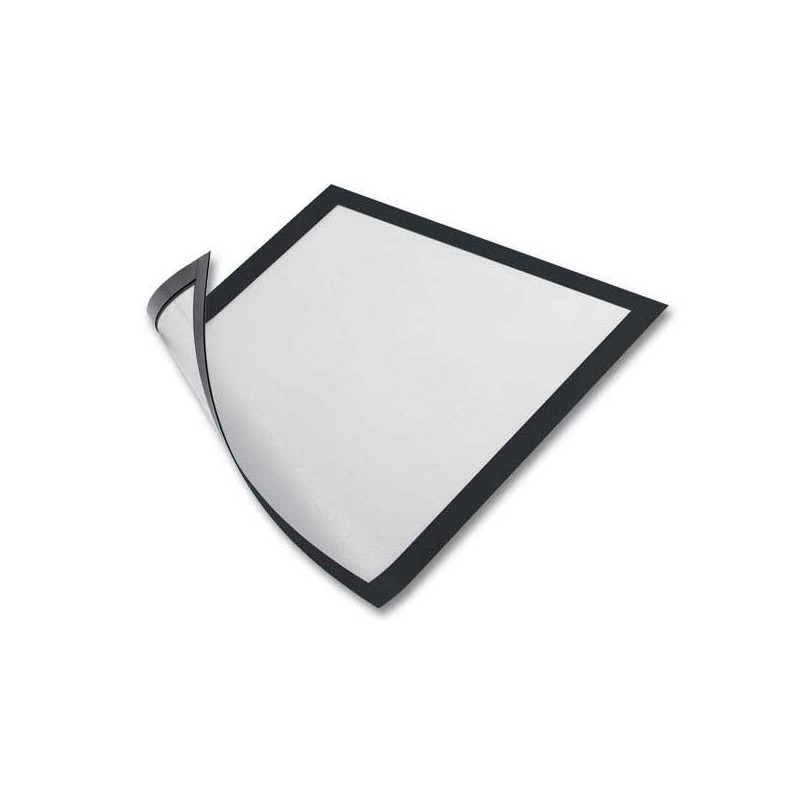 Pochettes de signalisation cadre magnétique Magaframe-A4-cadre noir  x5 - Fiducial
